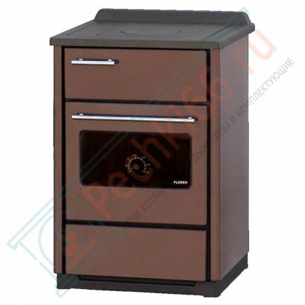 Отопительно-варочная плита CALOREX 60 N, коричневая (Plamen) 8 кВт